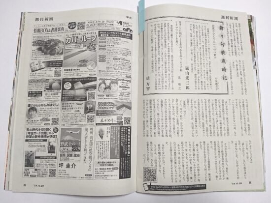 週刊新潮に広告掲載の本格的筆文字デザイナー藤井碧峰